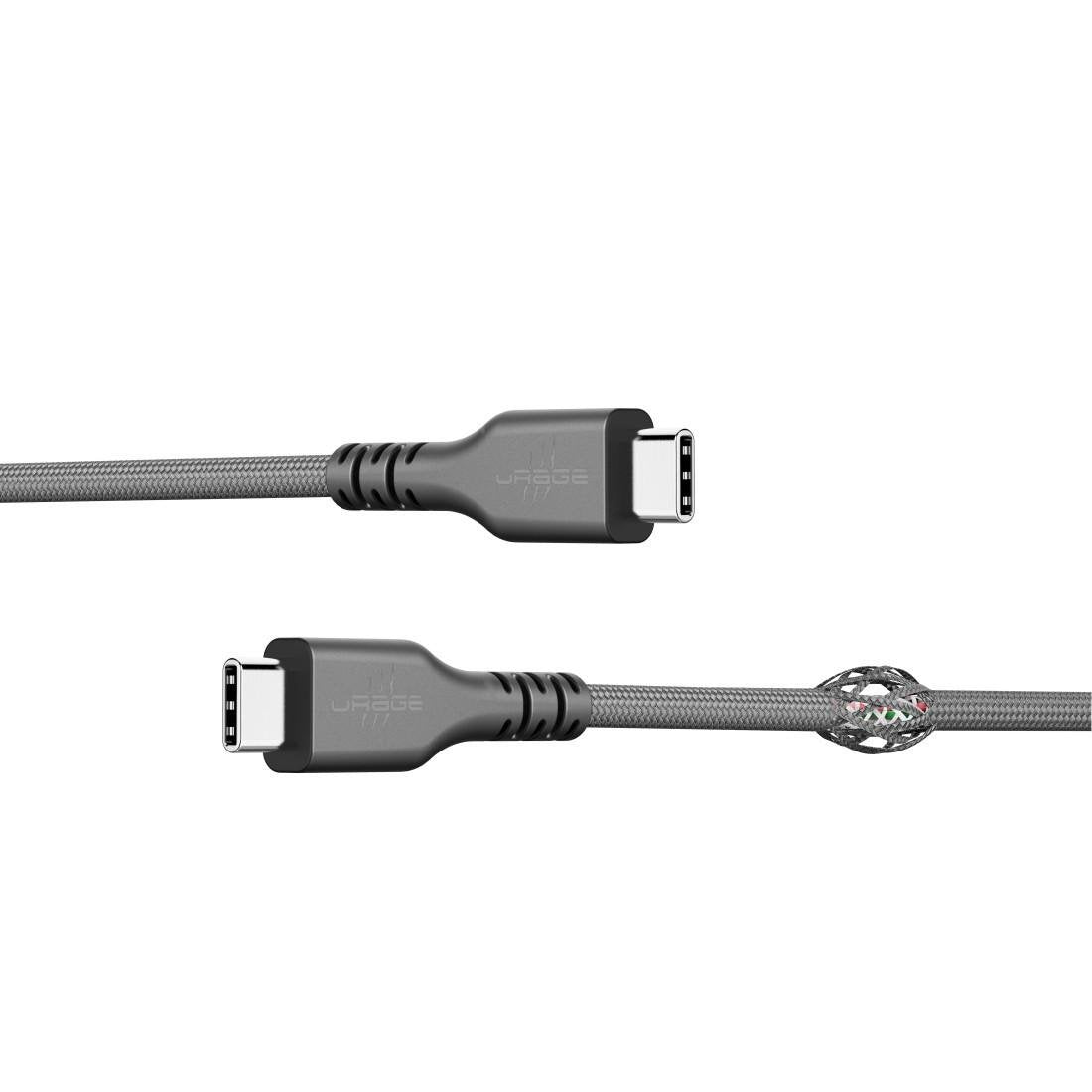 uRage uFlex USB-C-Kabel 3m Mesh Schwarz USB-C-Stecker