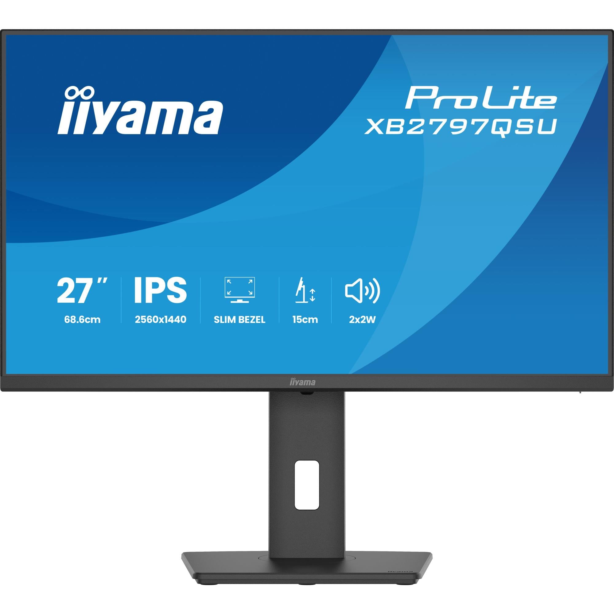 iiyama ProLite XB2797QSU-B1 Monitor 27" QHD IPS AdaptiveSync