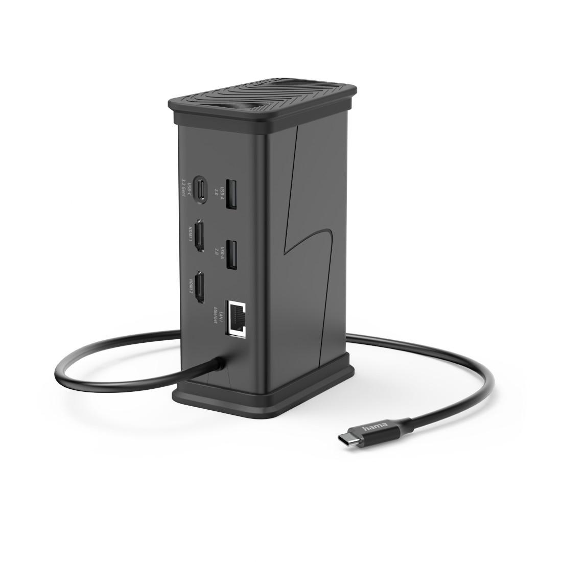 Hama Connect2Office USB-C-Hub, 9-Port, 2x HDMI, LAN, 5Gbit/s