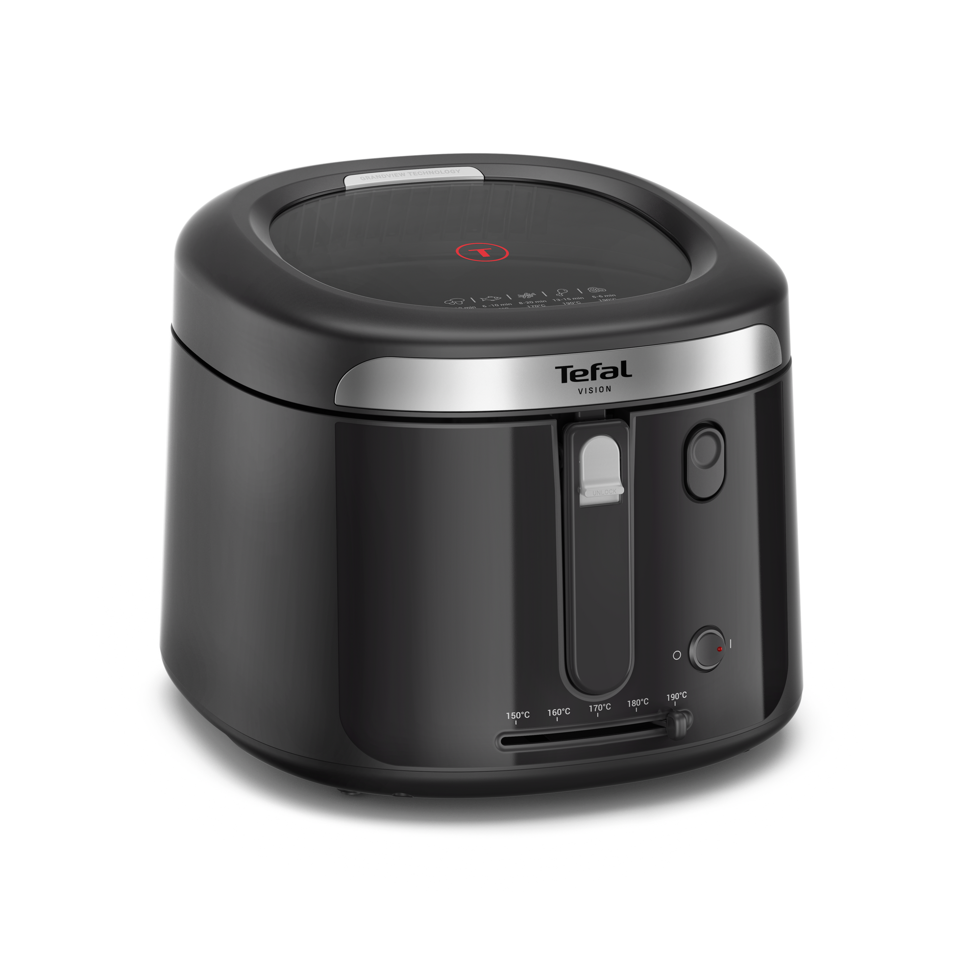 Tefal FF2528 Vision Fritteuse 1,2kg Sichtfenster Schwarz