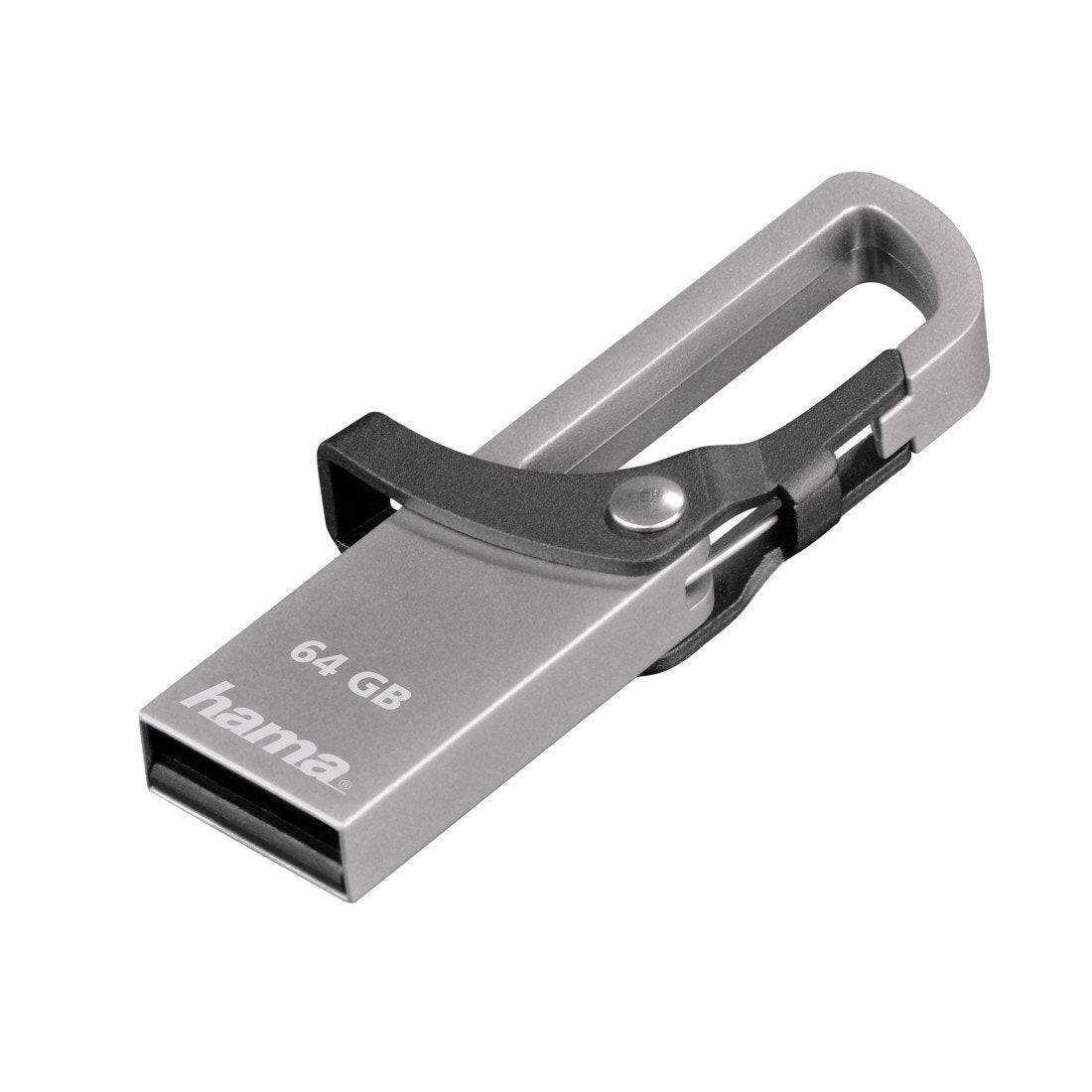 Hama 64GB USB-Stick Hook-Style grau USB 2.0.