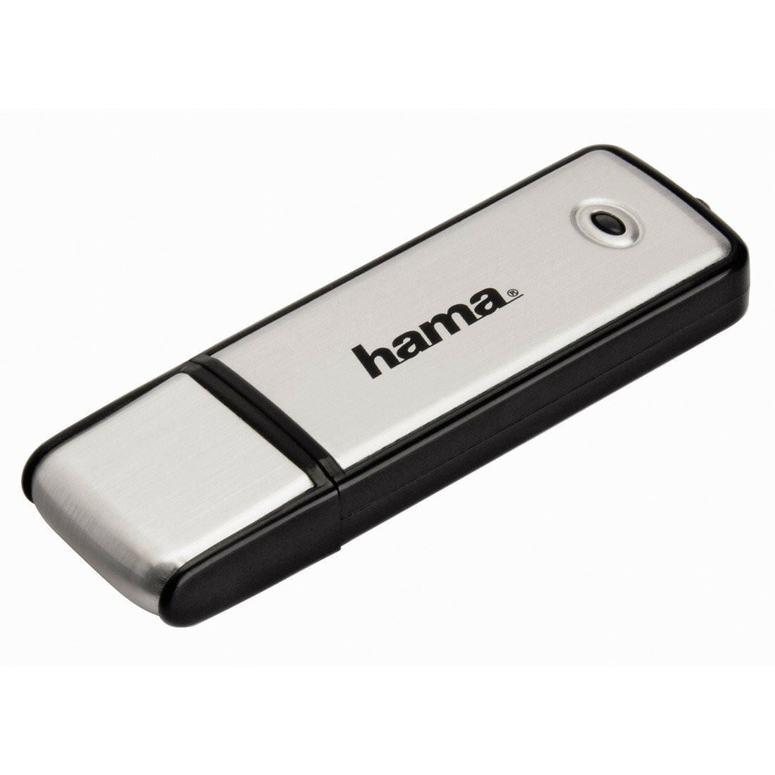 Hama 128GB USB 2.0 Stick, 15MB/s, mit LED, Schwarz/Silber.