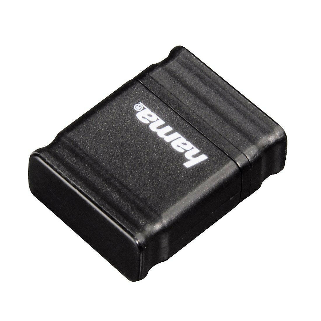 Hama USB-Stick 16GB USB 2.0, 10MB/s, Mini Schwarz.