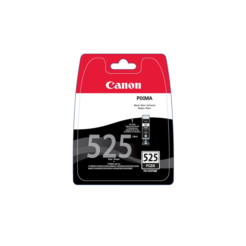 Canon Original Druckerpatrone PGI-525 PGBK schwarz mit 19ml - Hochwertige Tintenpatrone, bis zu 339 Seiten, professionelle Druckergebnisse