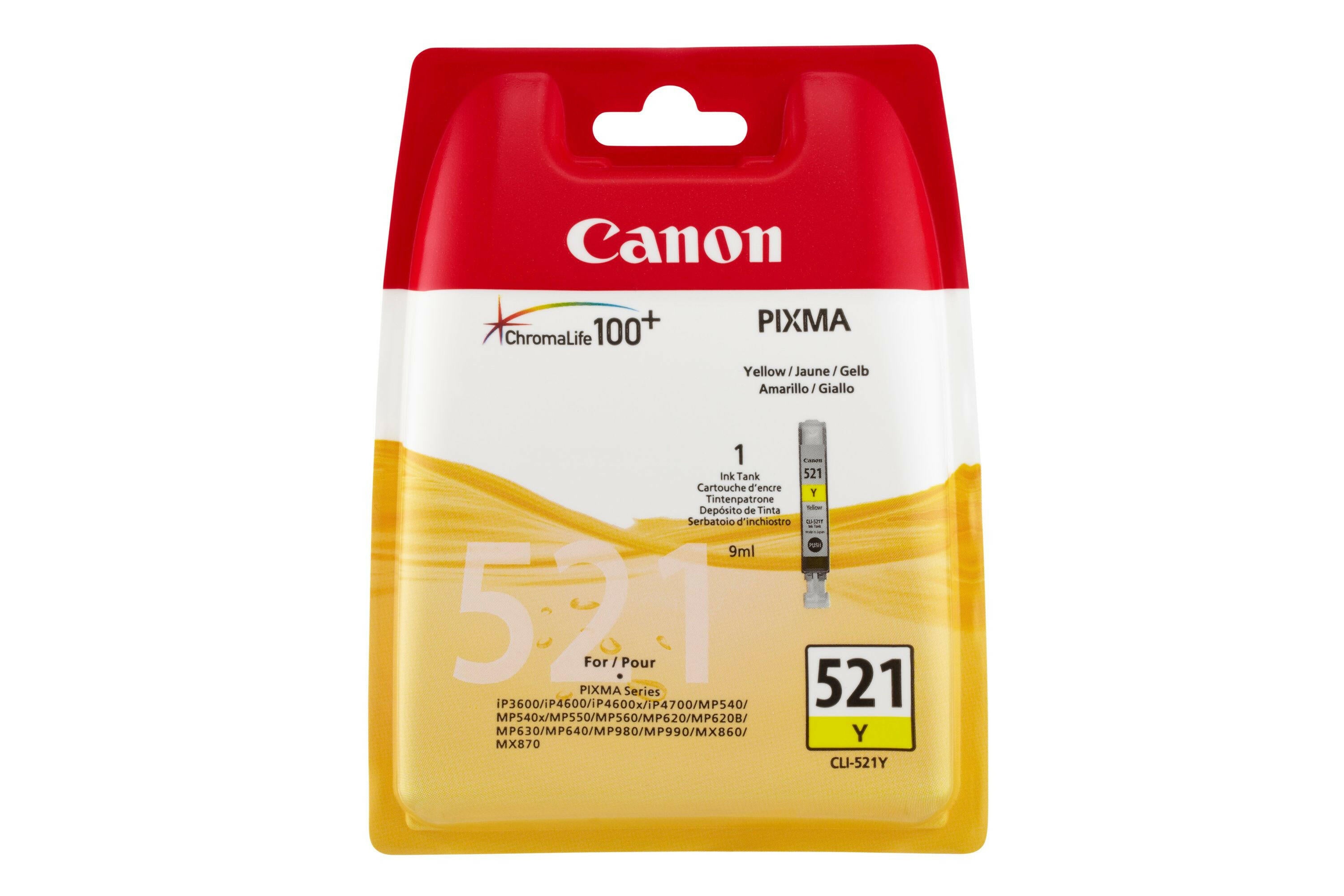 Canon CLI-521Y Original Druckerpatrone Gelb, 9ml.