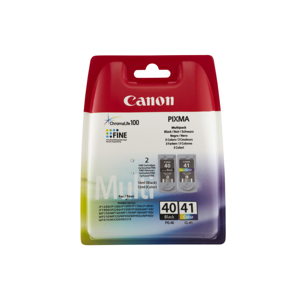 Canon PG-40/CL-41 Tintenpatrone Multipack Schwarz/Color - 2 Original Canon Druckerpatronen