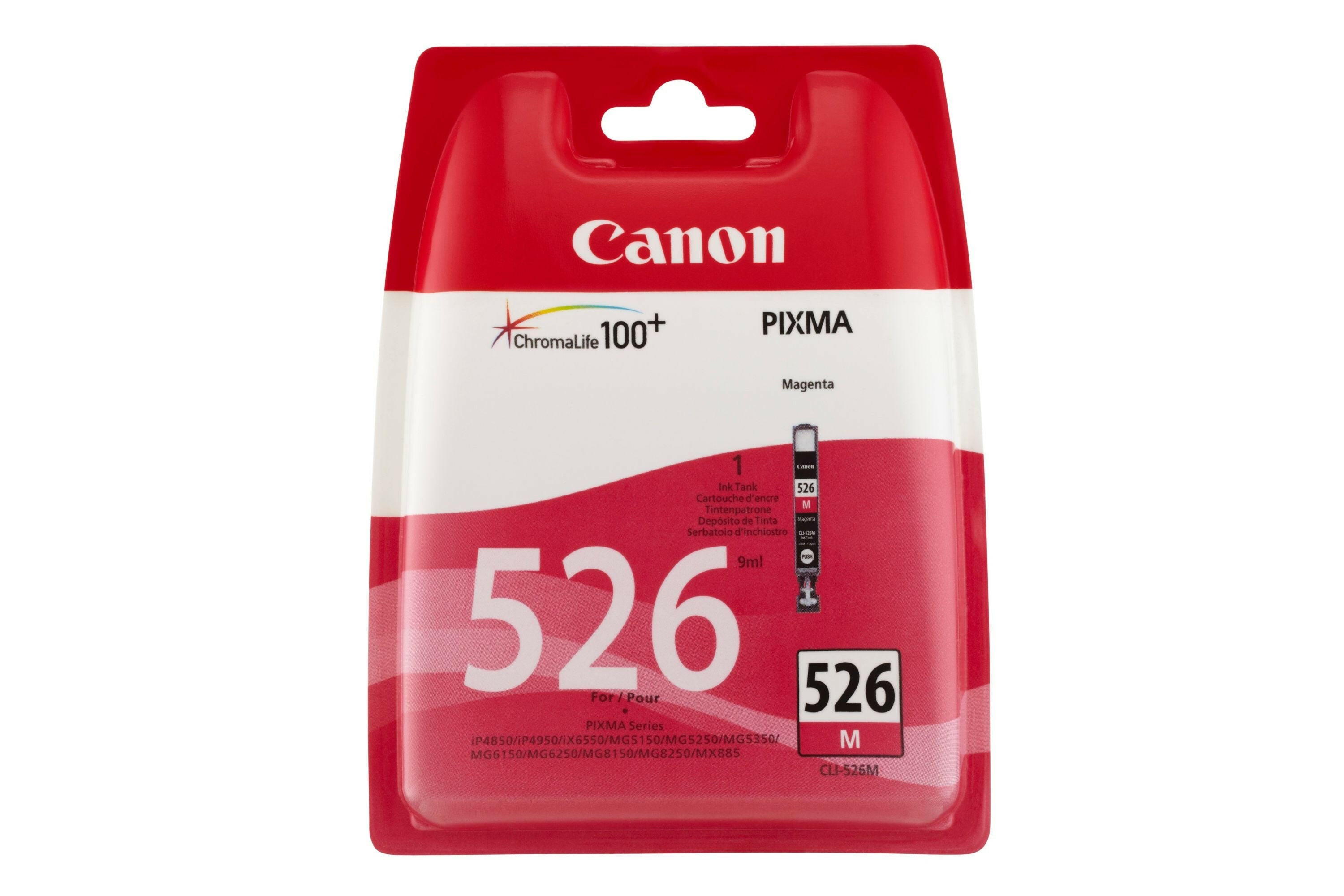 Canon CLI-526M Tintenpatrone Magenta, 9ml Originaltinte.