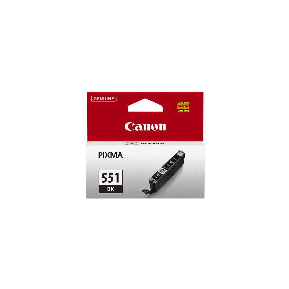 Canon Original CLI-551BK Schwarz Druckerpatrone - Tintenpatrone für PIXMA Drucker, 7 ml