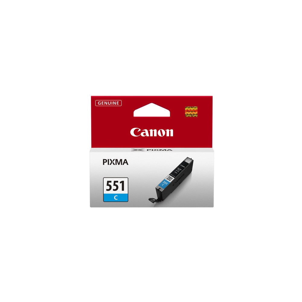 Canon Original Tintenpatrone CLI-551C cyan für PIXMA Drucker - 7 ml - Brillante Farben - Hohe Qualität - Lange Nutzungsdauer