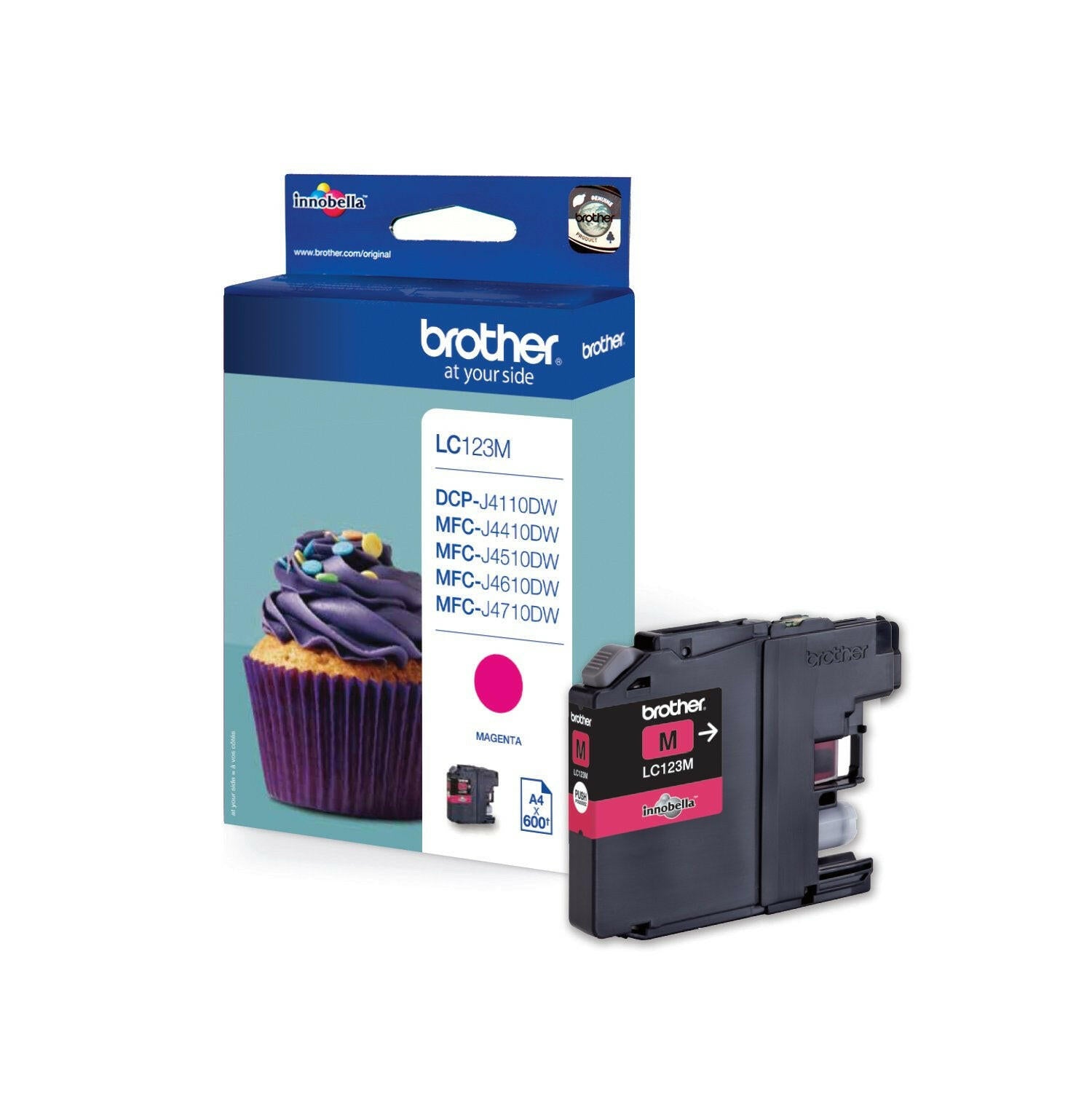 Brother LC-123M Original Tintenpatrone magenta 600 Seiten.