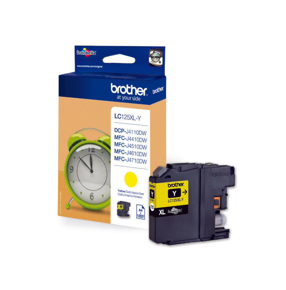 Brother LC125XLY Tintenpatrone Gelb 1.200 Seiten.