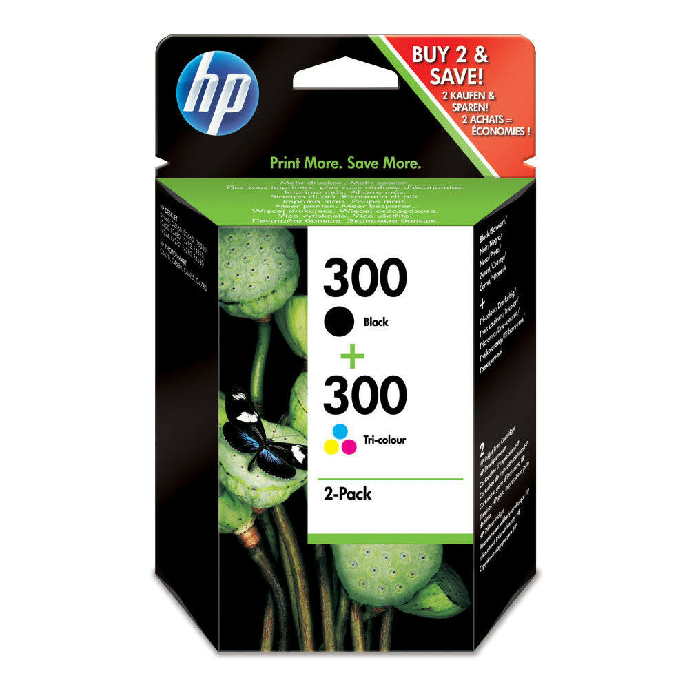 HP 300 Tintenpatrone CN637EE 2er-Pack, 4ml, Schwarz & Farbe