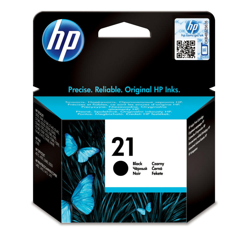 HP 21 Tintenpatrone Schwarz - 190 Seiten, Originalqualität