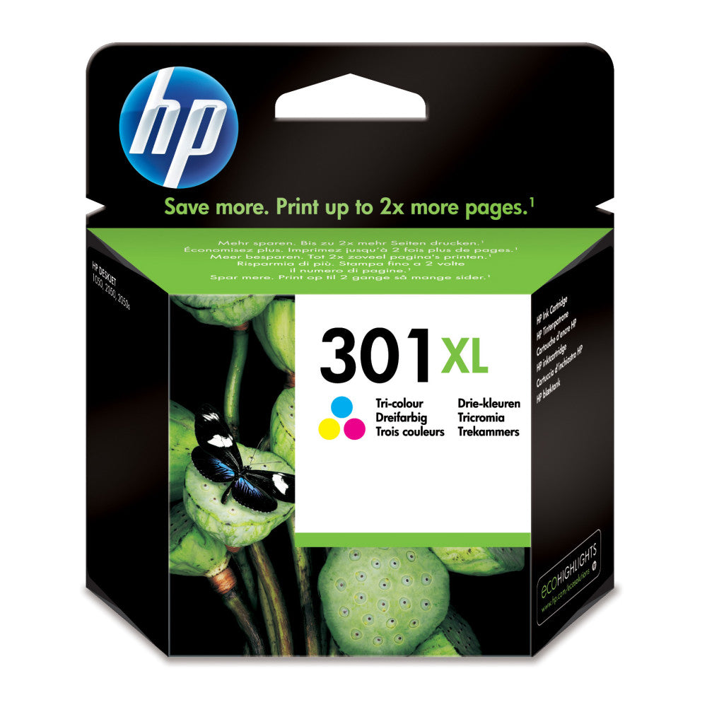 HP 301XL Original Druckerpatrone Cyan/Magenta/Gelb für DeskJet ENVY OfficeJet hohe Reichweite 330 Seiten