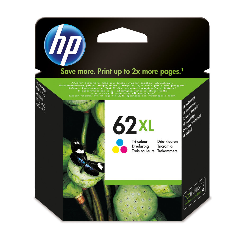 HP 62XL Original Color Tintenpatrone mit hoher Druckleistung