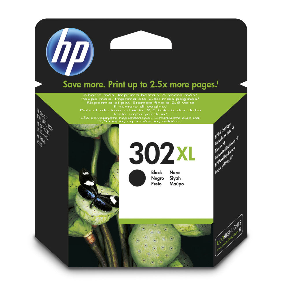 HP 302XL Original Druckerpatrone Schwarz für HP DeskJet ENVY OfficeJet - Extra Hohe Reichweite 480 Seiten - 8,5 ml