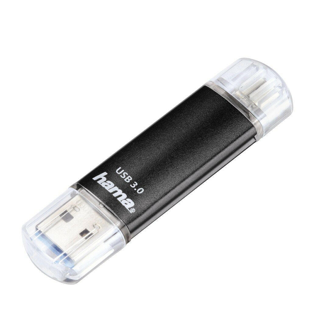 Hama Laeta Twin 128GB USB 3.0/Micro-USB Stick schwarz.