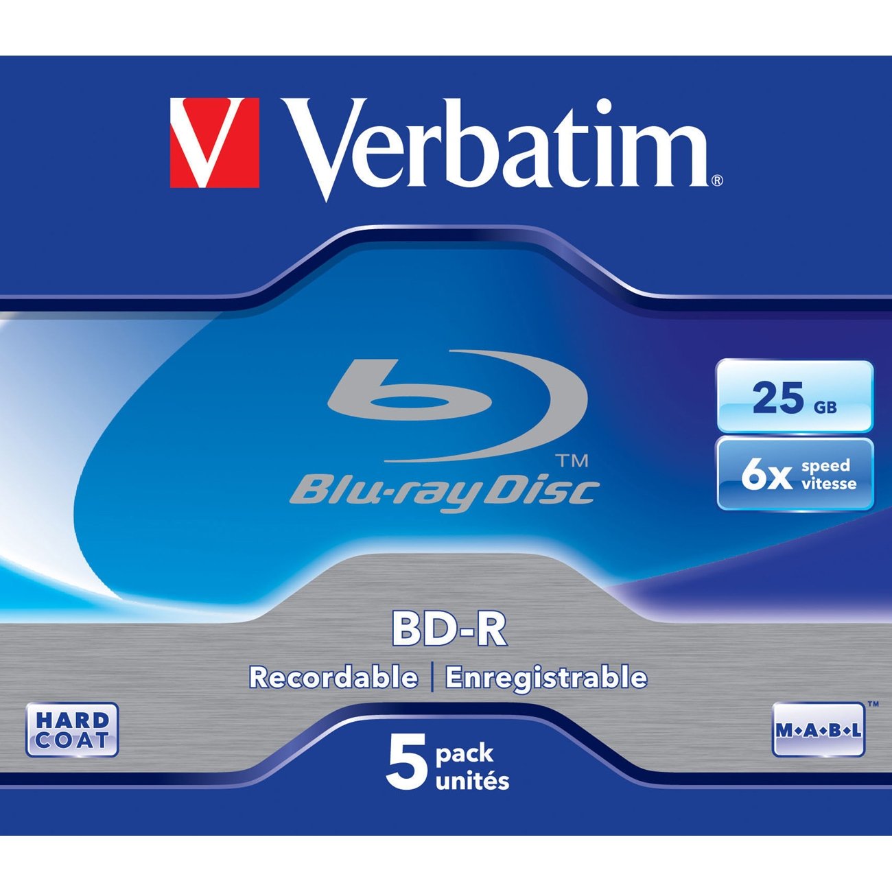Verbatim 43715 BD-R 25 GB 6x 5er-Pack Jewel Case
