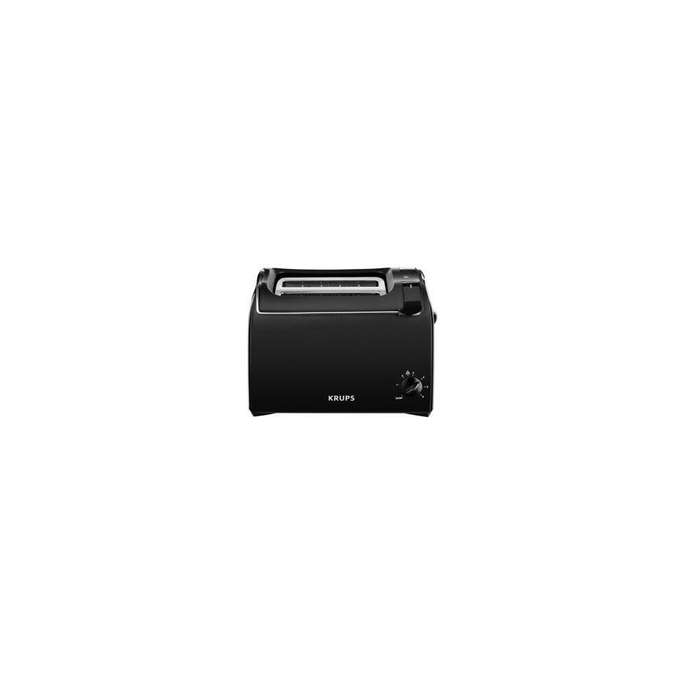 Krups KH 1518 Toaster mit Brötchenaufsatz, schwarz, 700W.