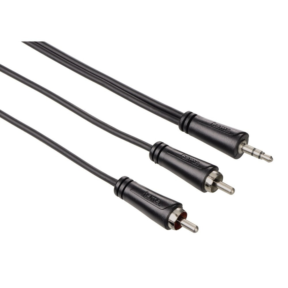 Hama Audio-Kabel 1,5m 3,5mm - 2 Cinch Schwarz