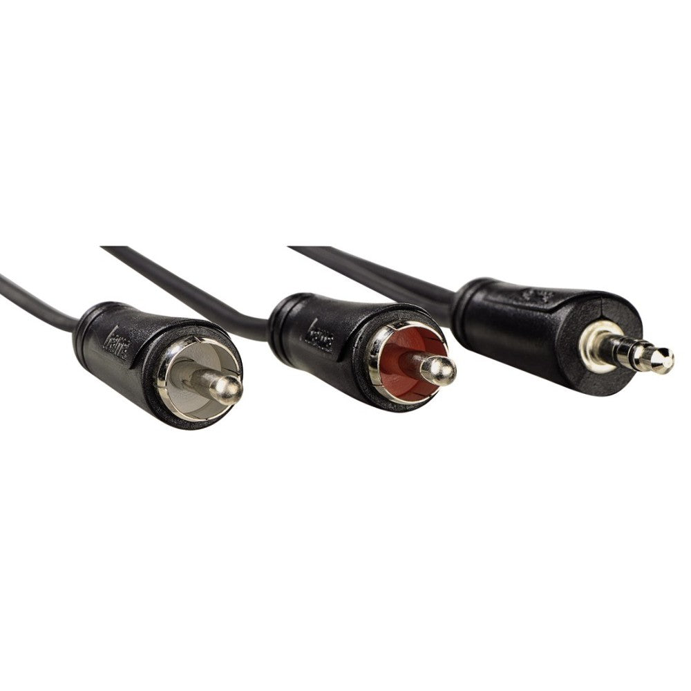 Hama Audio-Kabel 1,5m 3,5mm - 2 Cinch Schwarz