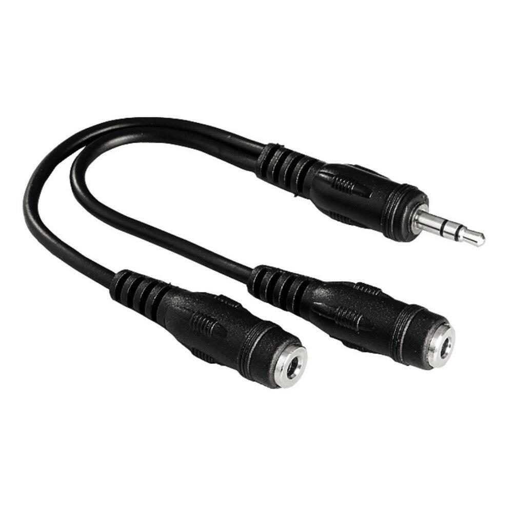 Hama Audio-Adapter 3,5 mm auf 2 x 3,5 mm Schwarz.
