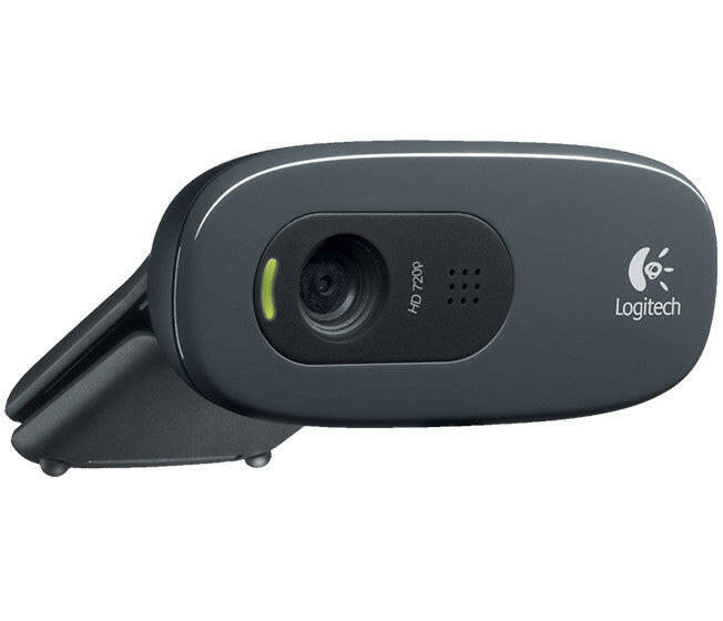Logitech C270 HD Webcam, 720p, Rauschunterdrückung, Schwarz.