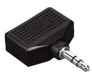 Hama Audio Adapter 3,5mm Klinke - 2x 3,5mm Buchse, Schwarz