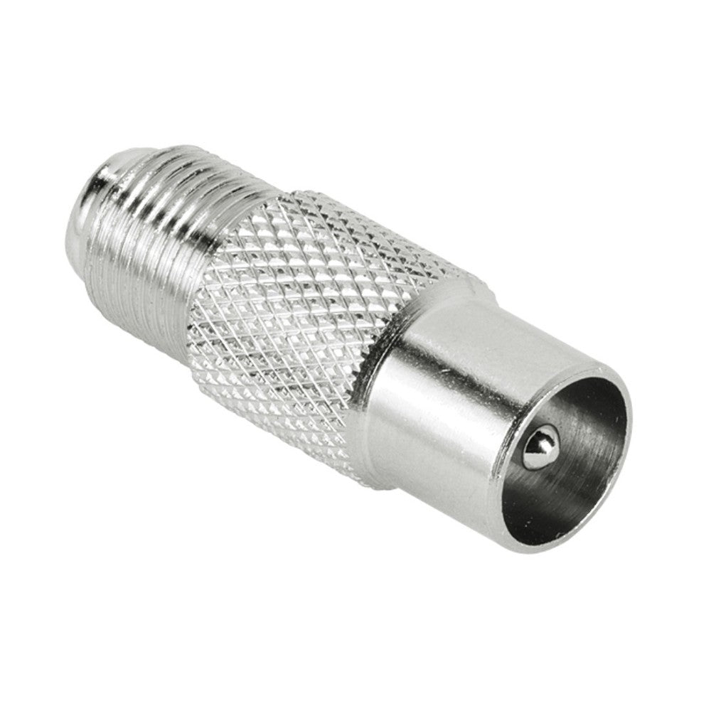 Hama 122487 Adapter F-Koax Stecker Edelstahl – Silber