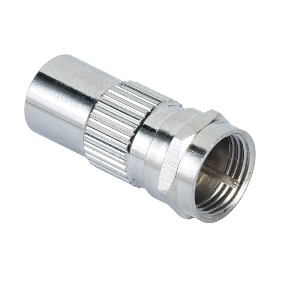 Hama 122485 F-Stecker Adapter - Edelstahl Koaxkupplung