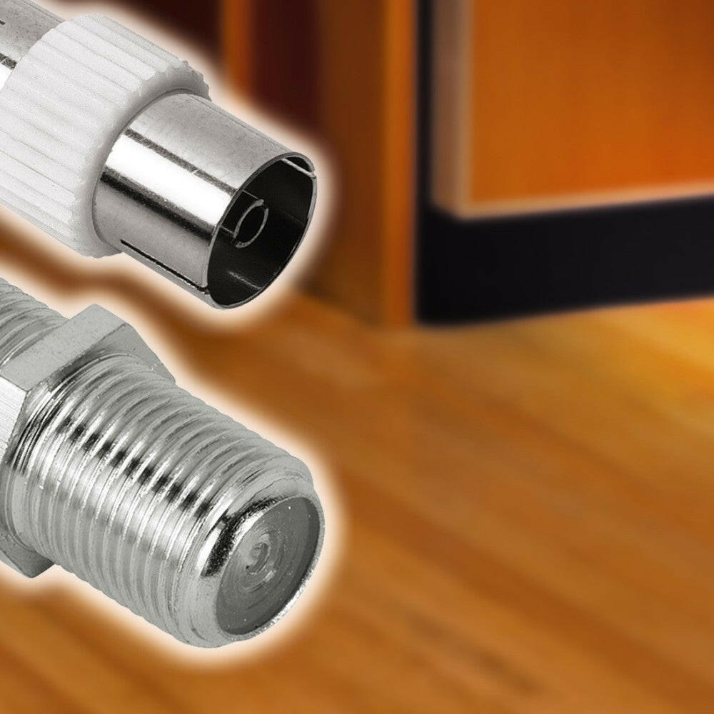 Hama 122484 Koaxialstecker Adapter für SAT-Receiver, voll.