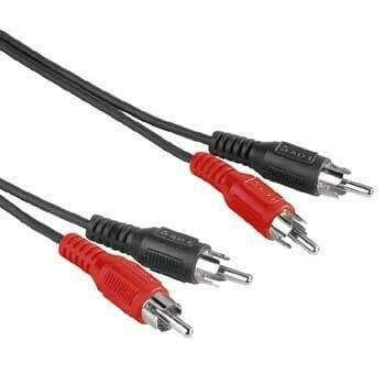 Hama Audio-Kabel 5m mit 2 Cinch-Steckern, Stereo.