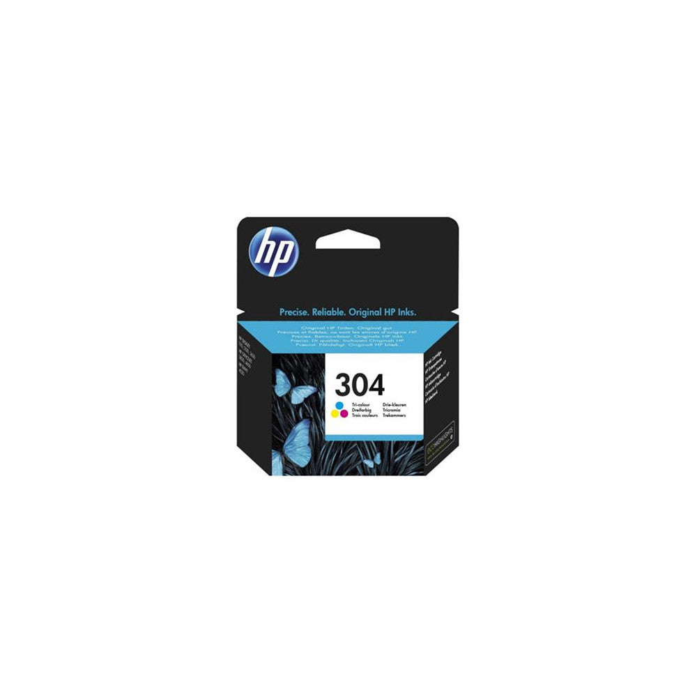 HP Original Druckerpatrone 304 Farbe Cyan/Magenta/Gelb für HP DeskJet 26xx, 37xx, ENVY 50xx (1er