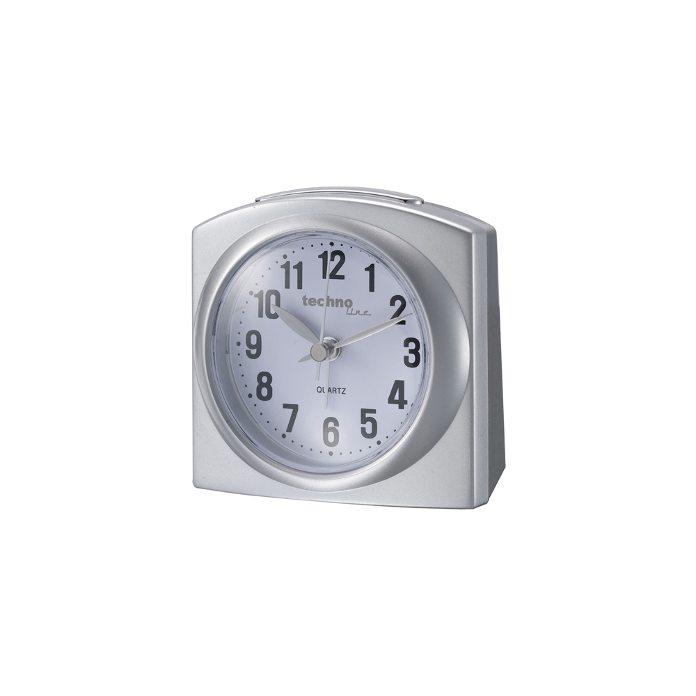 Technoline Quarzwecker Modell L Silber mit Weckalarm