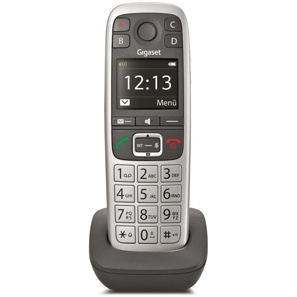 Gigaset E560HX DECT-Mobilteil mit Ladeschale und Notruf-Funktion - Senioren-Telefon für Fritzbox - Extra-Laut-Taste und große Ziffernanzeige