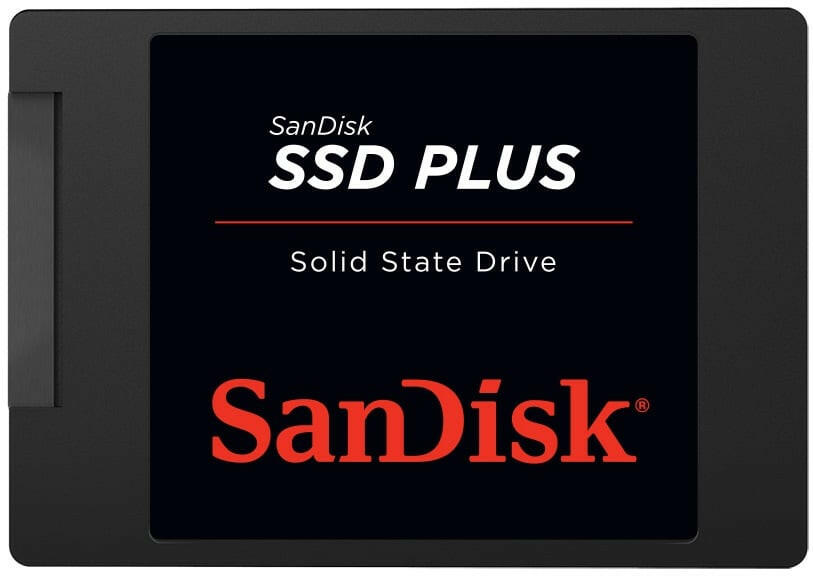 SanDisk SSD Plus 480GB intern | 535MB/s lesen | 445MB/s.