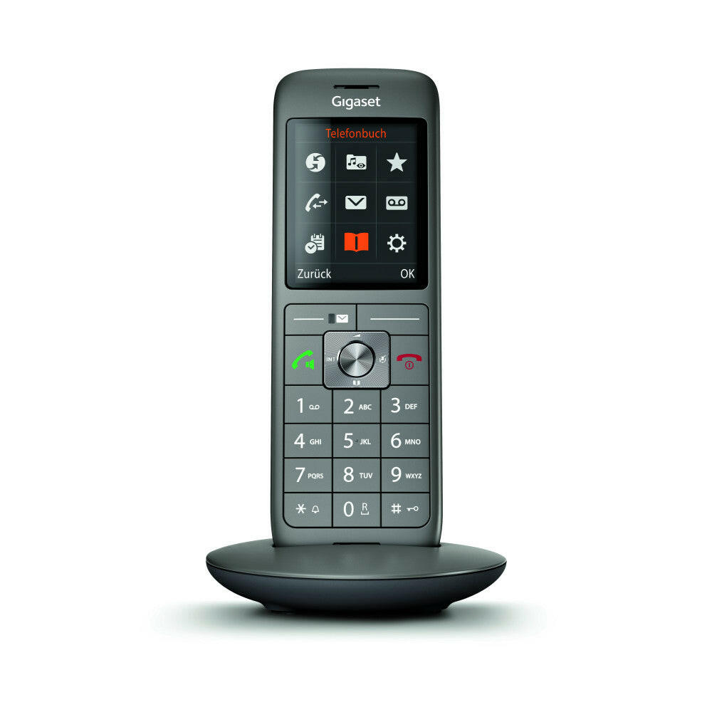 Gigaset CL660HX DECT-Mobilteil mit Ladeschale, grau.