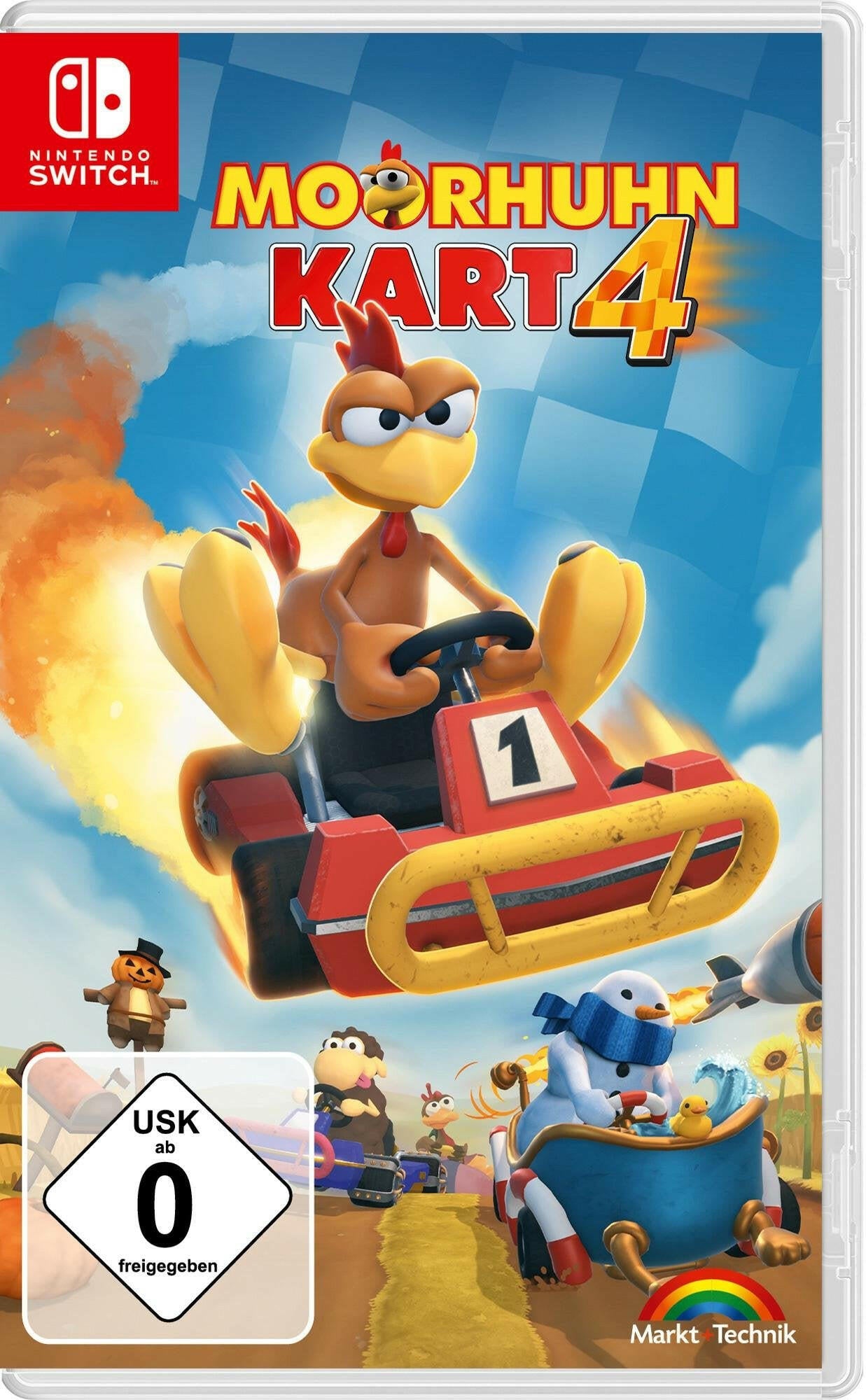 Nintendo Switch Moorhuhn Kart 4 Spiel, USK frei.