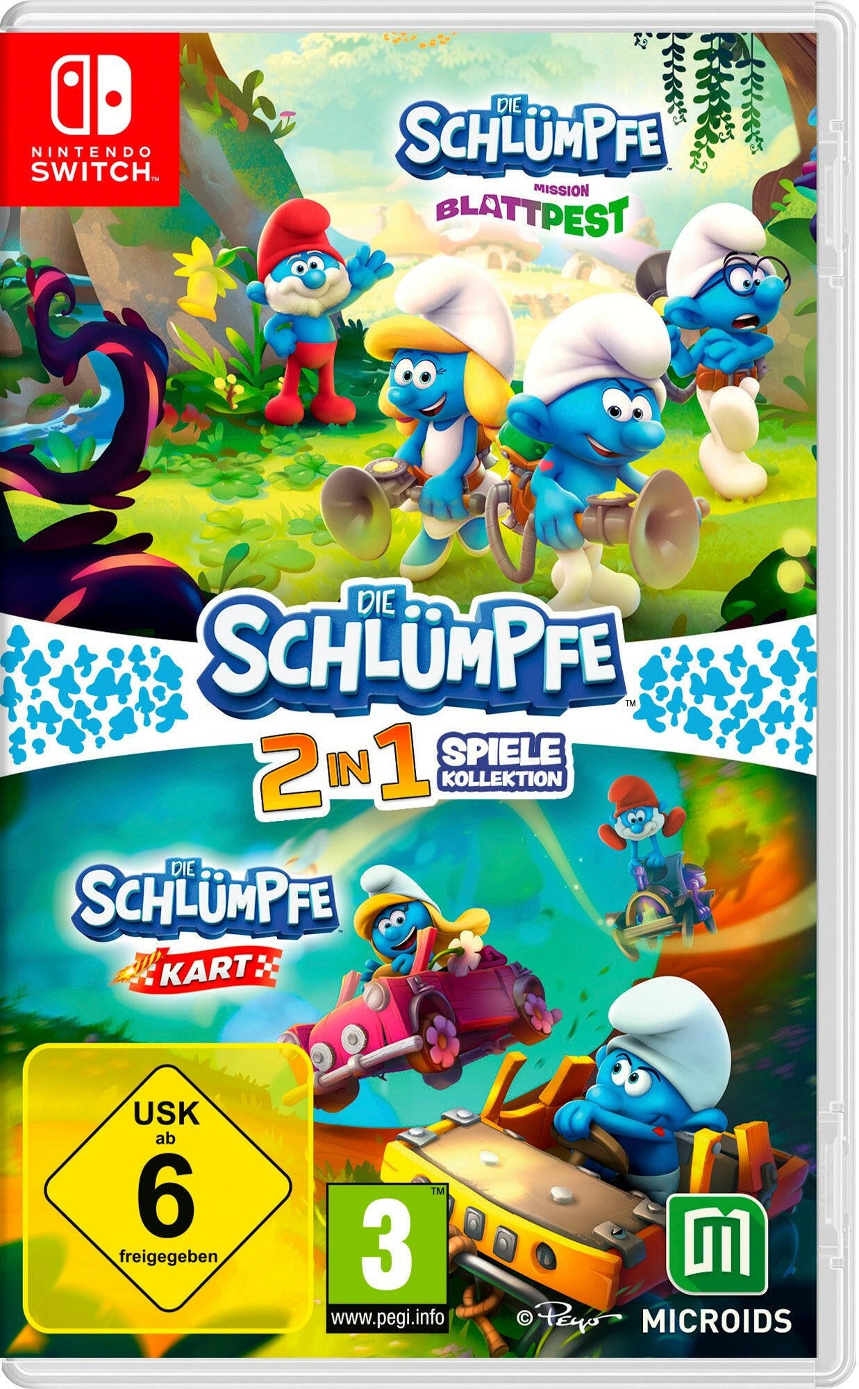Nintendo Switch Die Schlümpfe 2in1 Spiel – für Kinder ab 6.