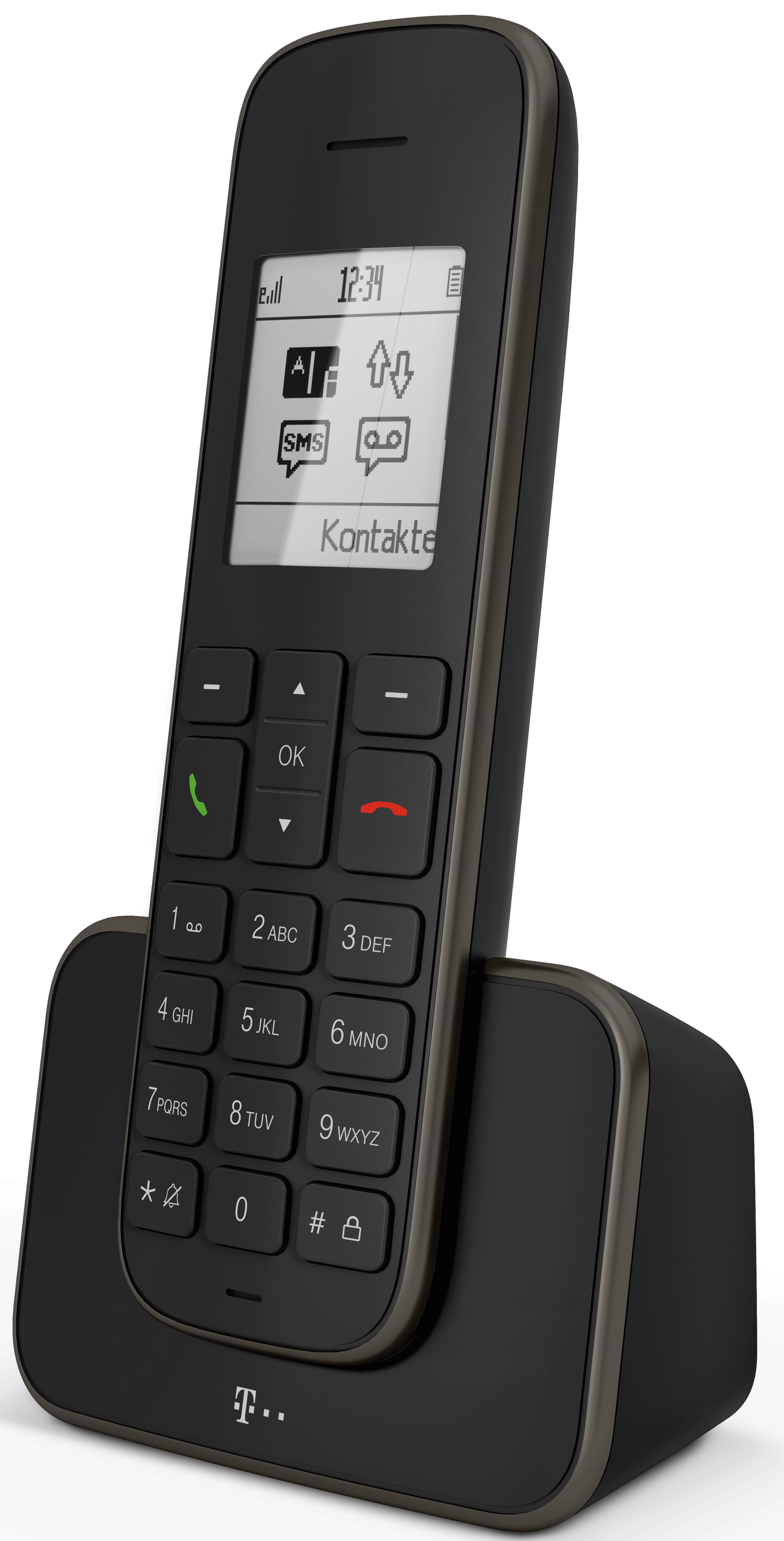 Deutsche Telekom Sinus 207 Schwarz Schnurlos Telefon LED