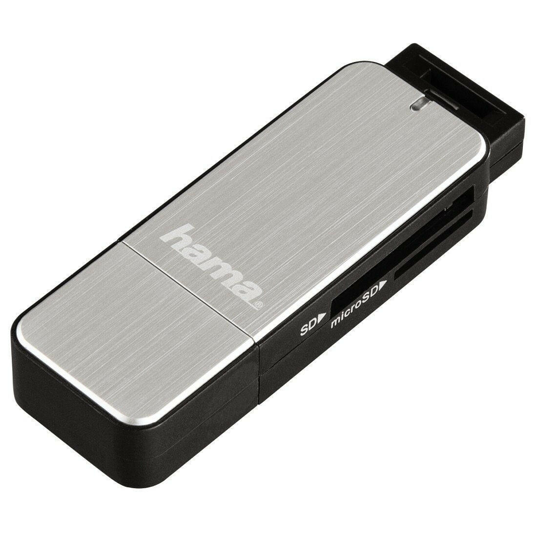 Hama USB 3.0 Kartenleser SD/microSD Silber.