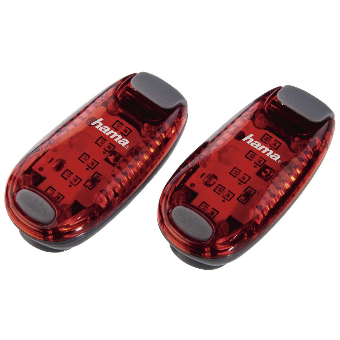 Hama LED-Sicherheits-Klemmleuchten 2er-Set rot