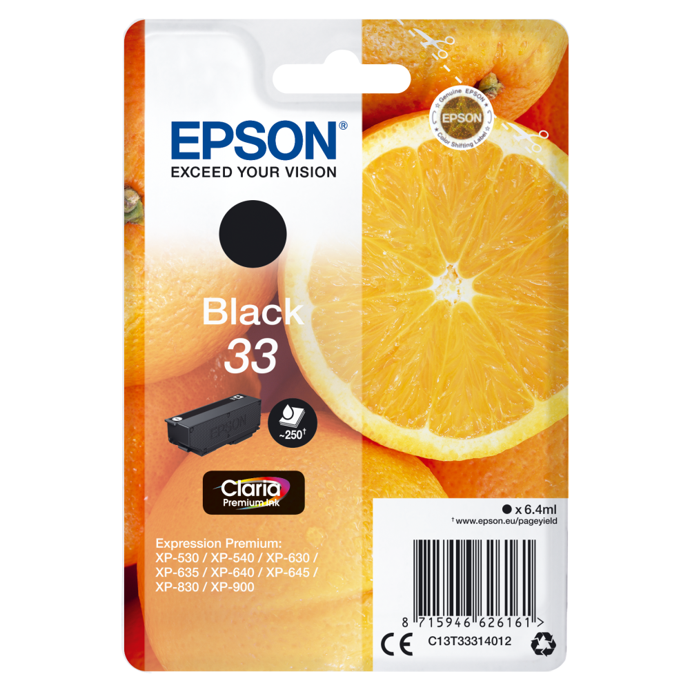 Epson Original 33 Tinte Orange für XP-530 XP-540 XP-630.