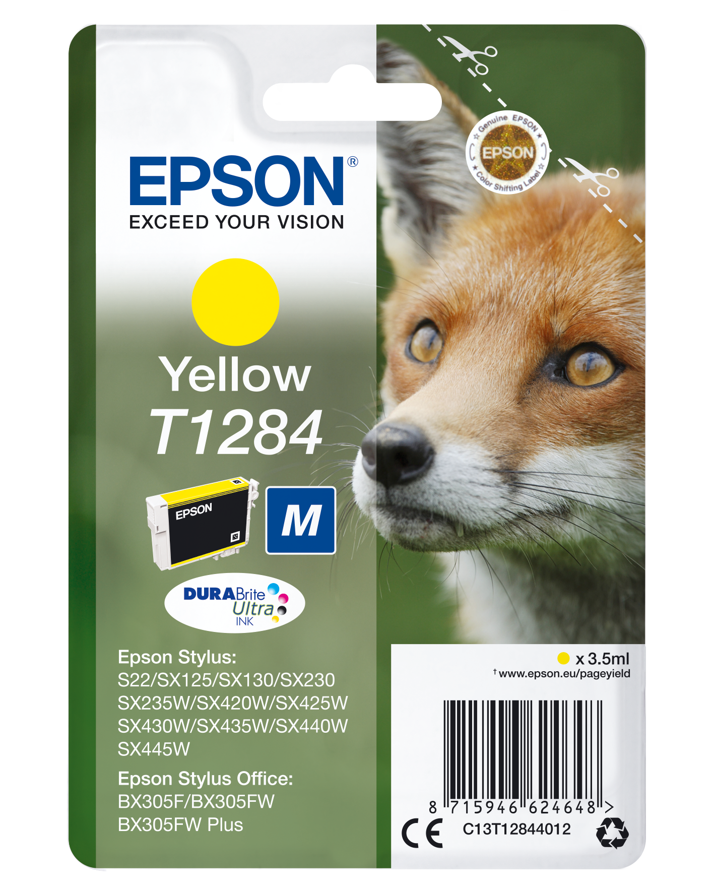 Epson T1284 Original Gelb Druckerpatrone für Stylus S22.