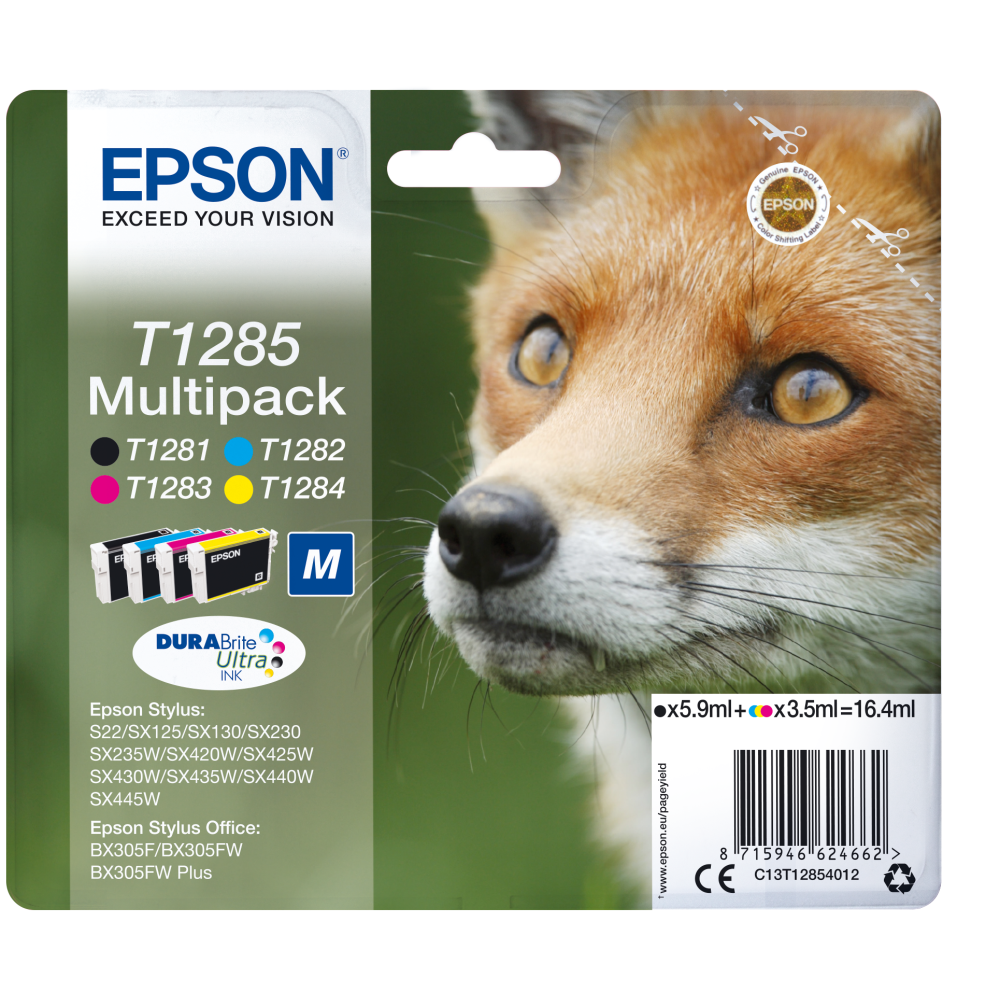Epson T1285 Original Tintenpatronen Multipack | 4 Farben.