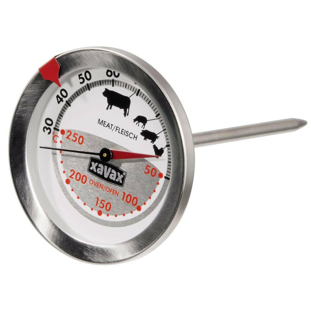 Xavax 2-in-1 Bratenthermometer Edelstahl, lebensmittelecht.