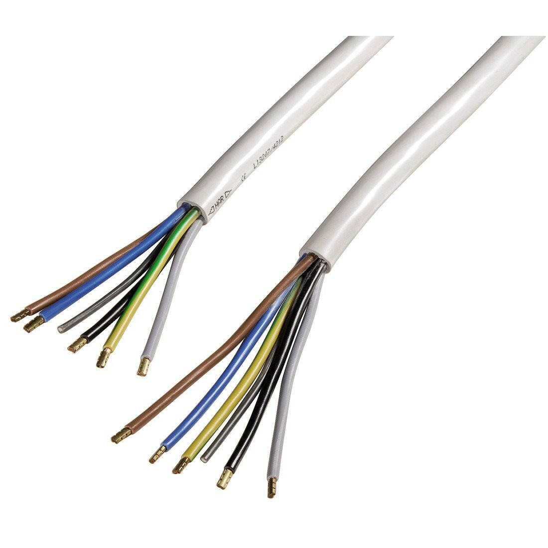 Xavax 110971 Elektroherd-Zuleitung 2,5m Weiß H05VV-F.