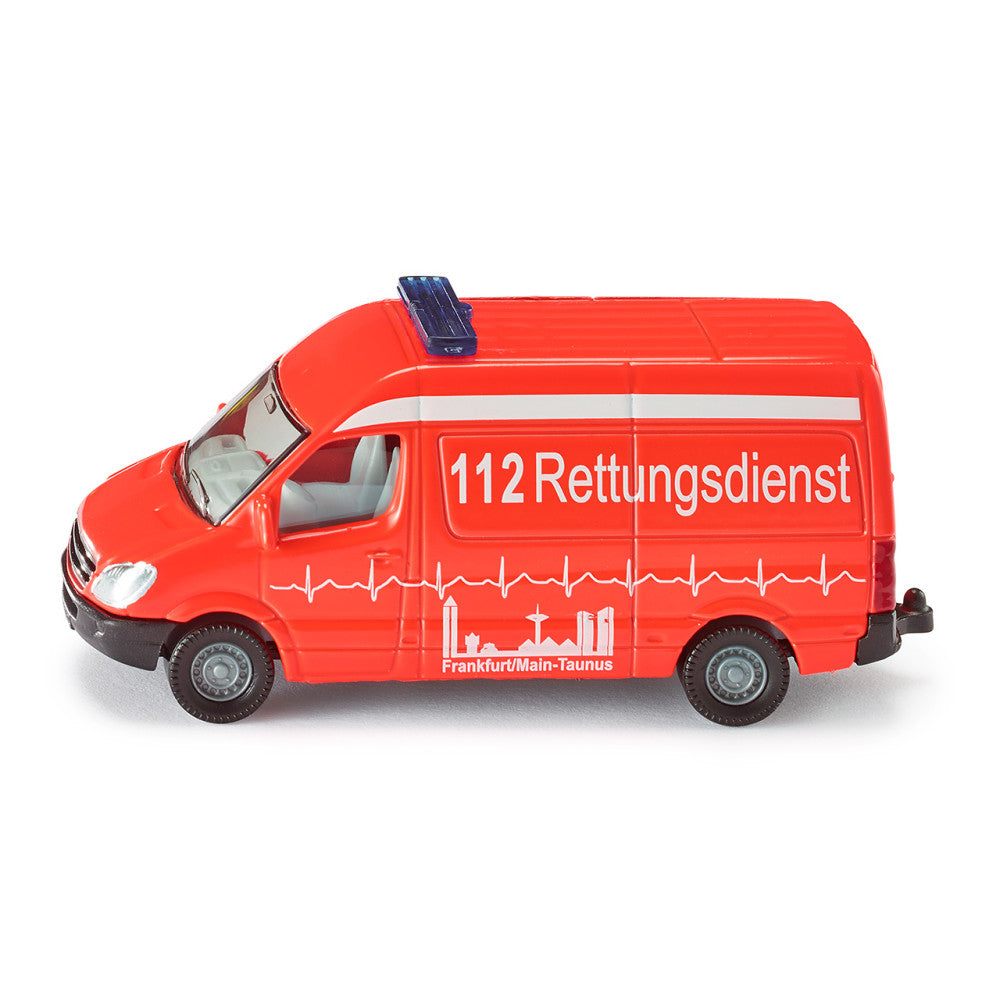 SIKU Modellauto Krankenwagen 0805 für Kinder und Sammler in Blisterverpackung