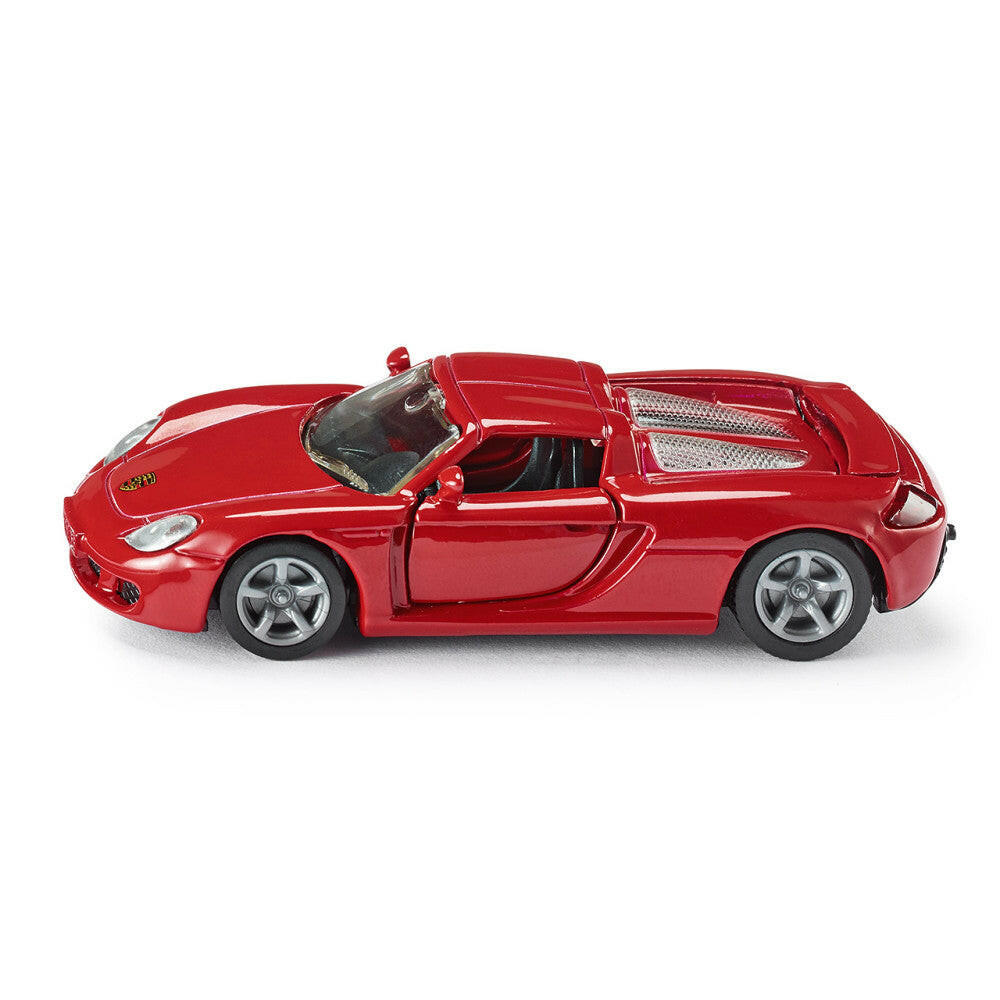 SIKU Porsche Carrera GT 1001 Modellauto Rot 1:55 mit Türen.