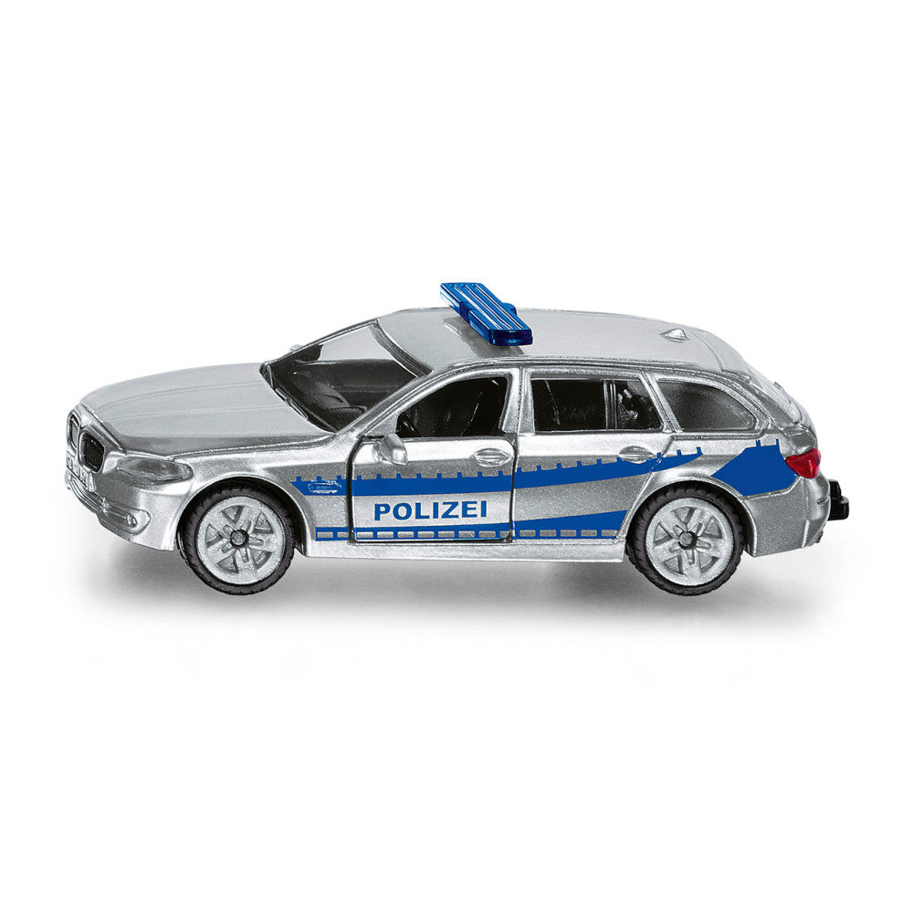 siku Modellauto Streifenwagen 1401 BMW 5er Touring Basis Silber Blaulicht-Balken Alu-Felgen 78x97x38mm Gift Auto Sammlung